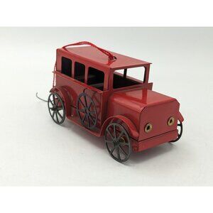 Vintage Red Truck Ornament Sheet Metal Classic Truck Car Christmas Ornament